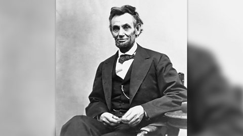 Abraham Lincoln in black and white