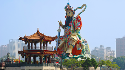 A photo of the statue of Shangdi in Taiwan.