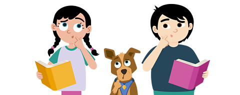 Malakai, Olive and Patch thinking.