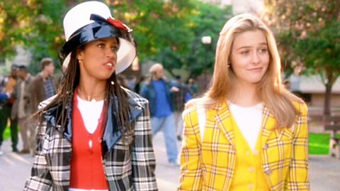 Stacey Dash (as Dionne Davenport), and Alicia Silverstone (as Cher Horowitz) in Clueless