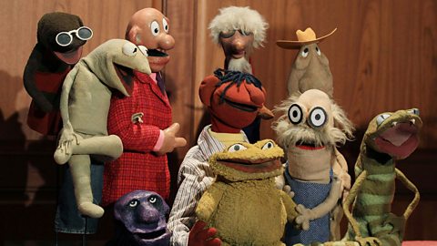 A collection of original Muppets from the 1955 television programme Sam and Friends, one of the earliest Muppet shows. It includes the original Kermit model.