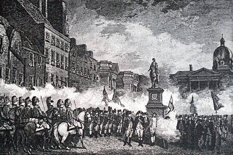 Illustration depicting the Irish Rebellion of 1798.