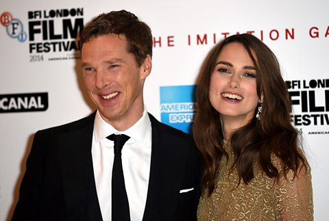 Benedict Cumberbatch and Keira Knightley at the premiere of The Imitation Game