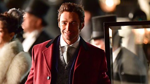Hugh Jackman filming The Greatest Showman