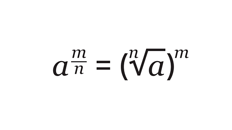 a^m/n=(^n√a^)^m