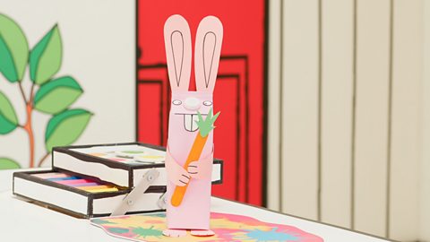 Make a bunny from a carton with Rebecca