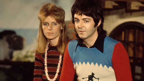 Linda & Paul McCartney pictured in 1973 Wings