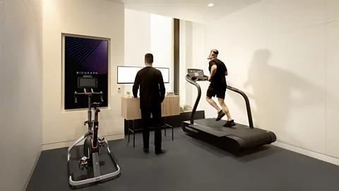 Adam Rouse The VO2 Max test being performed on a Biograph member at a clinic in New York (Credit: Adam Rouse)