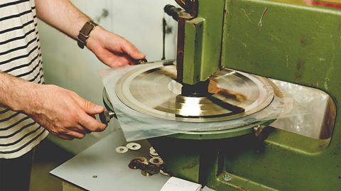 A press for the formation of stampers in a Vinyl factory