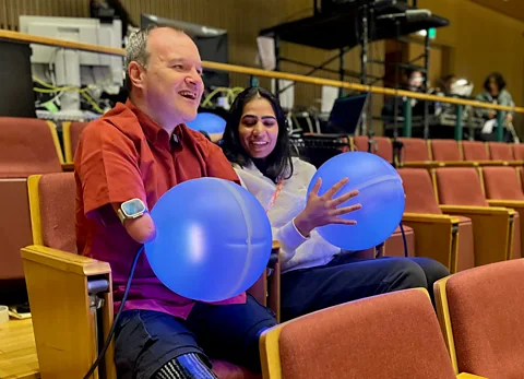 Kitty Knowles/ Electric Eel The Pixie Dust orbs offer a visual and vibrating sensation in response to music (Credit: Kitty Knowles/ Electric Eel)