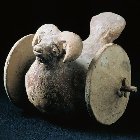 A terracotta children's toy found at Mohenjo-Daro.