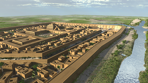 An artist's impression of the Ancient Sumerian city of Ur.