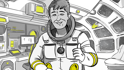 Tim Peake in a space station