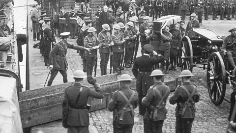  The bodies of the 'Cairo Gang' intelligence agents repatriated after their assassination by the IRA, 1920.