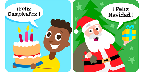 Two Spanish greeting cards