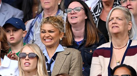 Zendaya watching tennis at Wimbledon in 2024