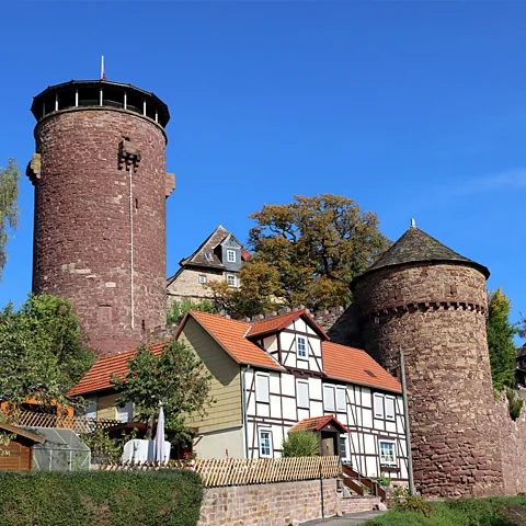 Alamy The medieval towers in Trendelburg are among the most photographed stops on Germany's Fairy Tale Route (Credit: Alamy)