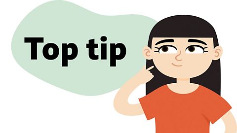 A girl with an orange t-shirt, thinks about top tips for improving her spelling for the SEAG transfer test 