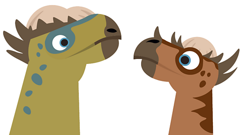 A juvenile Stygimoloch and a Pachycephalosaurus.