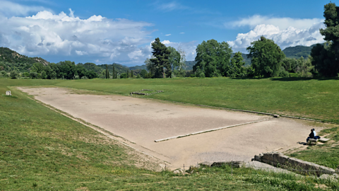 The ancient Olympic Stadium in Olympia.