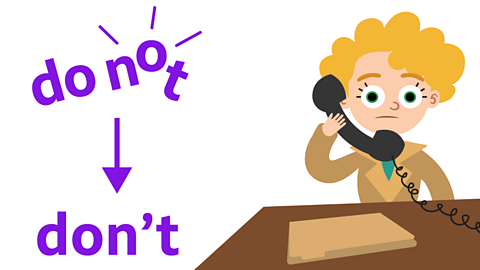 The words 'do not' and the 'o' from the word 'not' popping out and then the word 'don't'