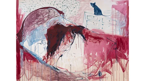 Tracey Emin/ DACS Emin's artworks – such as 2024 painting The End of Love – are unfiltered and examine deeply painful experiences (Credit: Tracey Emin/ DACS)