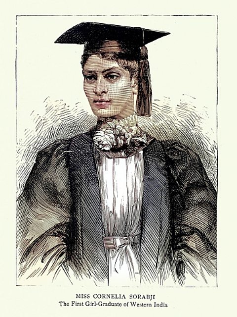 A stock illustration of Cornelia Sorabji, an Indian lawyer, social reformer and writer