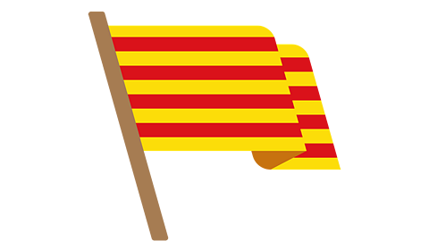 The flag of Catalonia