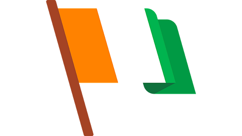 The Ivory Coast flag