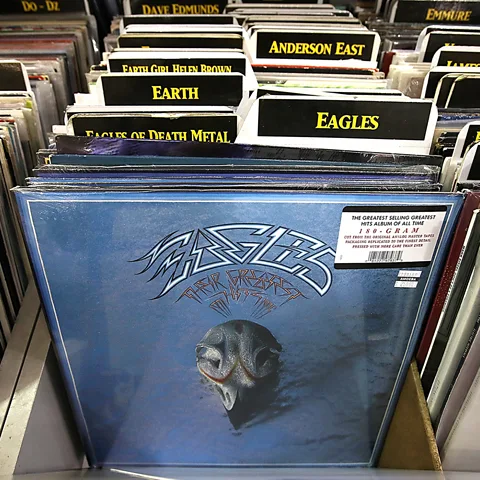 Getty Images The cover of Their Greatest Hits signalled a transition from dusty Americana to '70s studio excess (Credit: Getty Images)