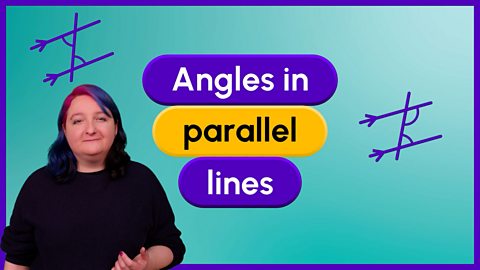Learn how to find different angles in parallel lines in this clip for Bitesize GCSE maths