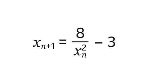 𝑥ₙ₊₁ = 8/ 𝑥ₙ² – 3