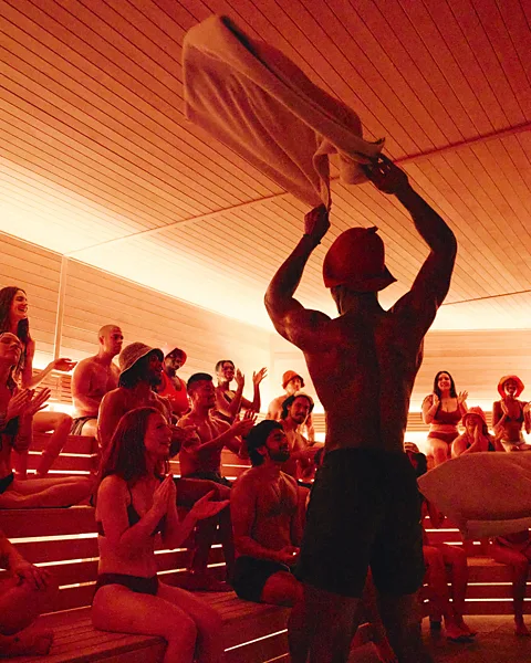 Othership US Othership has large communal saunas where guests can take part in guided sauna rituals (Credit: Othership US)