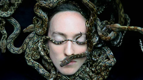 Courtesy of Juul Kraijer Studio Juul Kraijer's SPAWN is a beautiful Medusa-like woman seemingly contemplating her fate as snakes slither over her face (Credit: Courtesy of Juul Kraijer Studio)