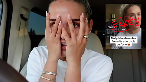 Molly-Mae embarrassed over fake perfume TikTok.
