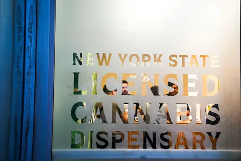Getty Images A New York cannabis outlet. The state is one of the booming markets for marijuana in the United States (Credit: Getty Images)