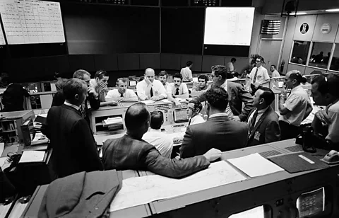 Nasa Mission control was a hive of activity in 1970 as staff desperately fought to save the compromised spacecraft (Credit: Nasa)