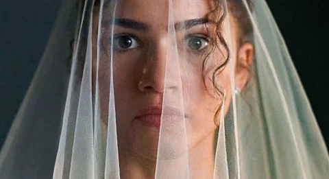 Alamy Zendaya underneath a wedding veil in The Drama (Credit: Alamy)