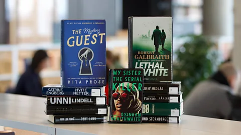 Kristian Ulyses Andaur/ Deichman Library During Påskekrim, bookshops and libraries display crime titles front and centre (Credit: Kristian Ulyses Andaur/ Deichman Library)