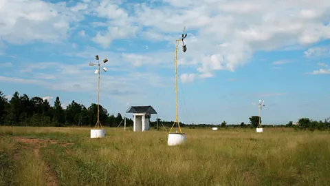 Gaviotas Windmill-powered water pumps designed and built by the Gaviotas community (Credit: Gaviotas)