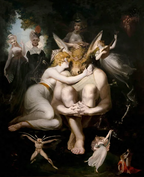 Alamy In Shakespeare's A Midsummer Night's Dream, written in the 1590s, queen of the fairies Titania falls for a human who has his head changed to that of a donkey (Credit: Alamy)