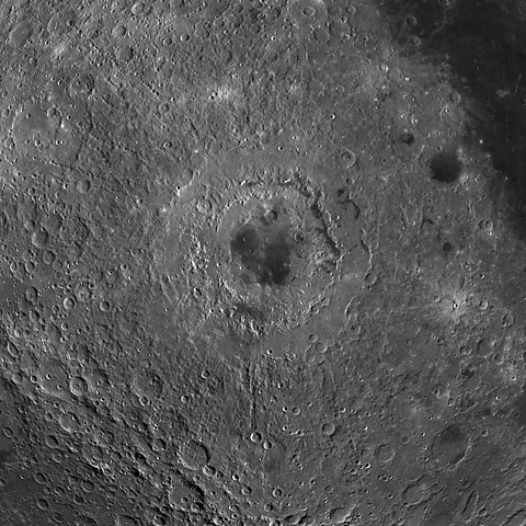 Nasa The Orientale crater on the far side of the Moon has only ever been photographed remotely by spacecraft – no humans have seen it with their own eyes (Credit: Nasa)