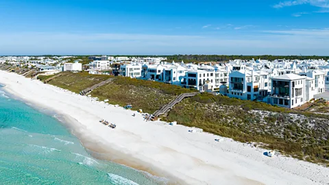 Moon Creek Studios, courtesy of Alys Beach, FL Alys Beach's architecture may be globally-inspired, but its white coastline and emerald Gulf are 100% Florida (Credit: Moon Creek Studios, courtesy of Alys Beach, FL)