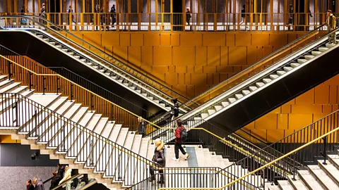Alamy Metro C's archaeo-stations are ultra-modern in contrast to the ancient objects found during construction (Credit: Alamy)