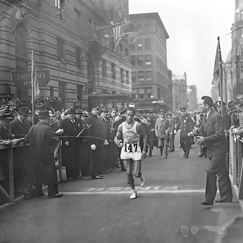 Associated Press Brown's athletic prowess was evident from an early age (Credit: Associated Press)