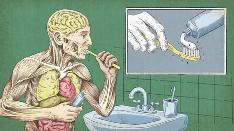 Emmanuel Lafont/ BBC Microplastics are found in our food and drink, in the air, and in toiletries and cosmetic products we use every day (Credit: Emmanuel Lafont/ BBC)