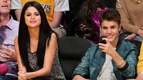 An image of Selena Gomez and Justin Bieber together in 2012