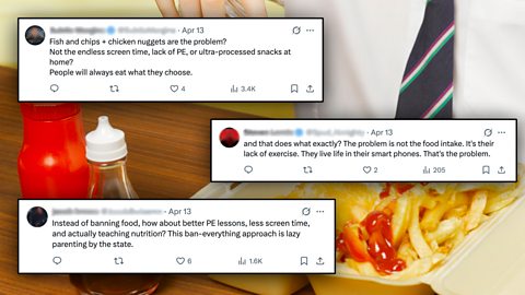 Comments from social media about children exercising more.