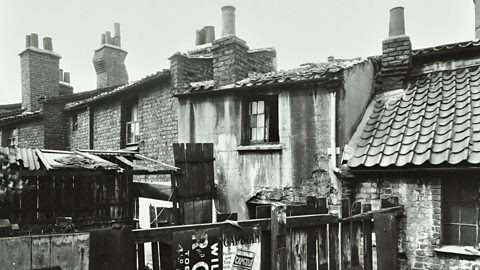 1920s slum housing in London.