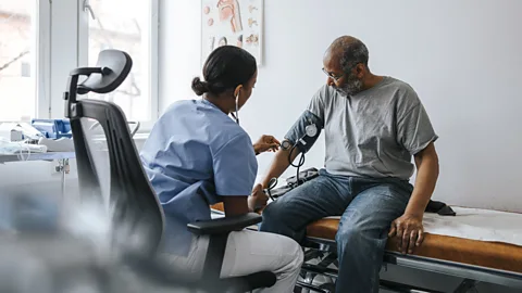 Getty Images Thanks to its blood-thinning effects, aspirin may be prescribed for people with a high risk of cardiovascular disease (Credit: Getty Images)